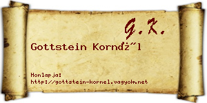 Gottstein Kornél névjegykártya